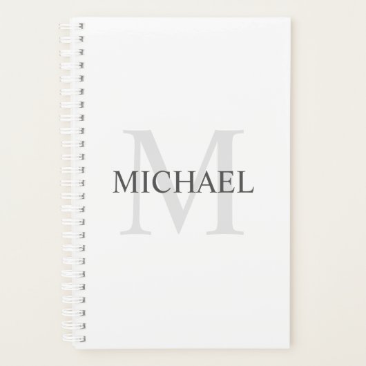 パーソナライズされたMonogramとName プランナー手帳 (正面)