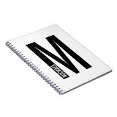 パーソナライズされたMonogramモダンとName ノートブック (右側)