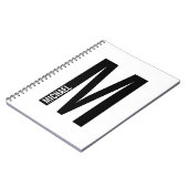 パーソナライズされたMonogramモダンとName ノートブック (左側)