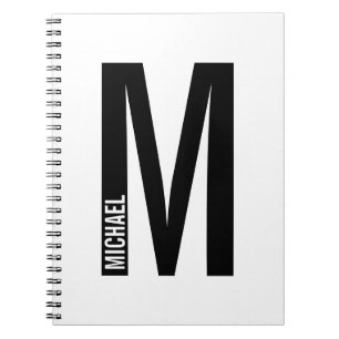 パーソナライズされたMonogramモダンとName ノートブック