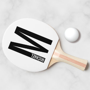 パーソナライズされたMonogramモダンとName 卓球ラケット