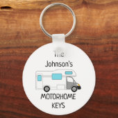 パーソナライズされたMotorhome鍵名Keychain キーホルダー (正面)