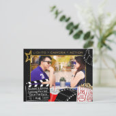 パーソナライズされたMovie Star日付の保存 案内ポストカード (スタンド正面)