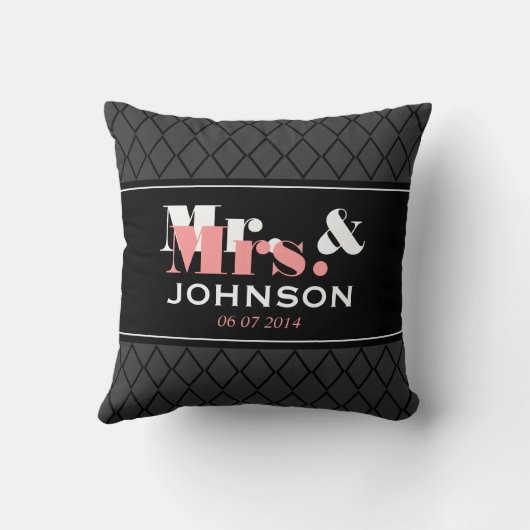 パーソナライズされたMr.アンドMr.装飾用クッションエレガントスタイル クッション (裏面)