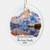 パーソナライズされたMt Solomonsオーナメント、カリフォルニアギフト セラミックオーナメント (左)