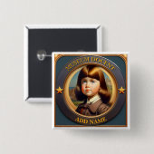 パーソナライズされたMuseum Docentボタン 缶バッジ (正面&裏面)