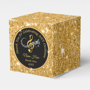 パーソナライズされたMusic Favorites Boxes、Blackと金ゴールド フェイバーボックス