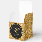 パーソナライズされたMusic Favorites Boxes、Blackと金ゴールド フェイバーボックス (オープン)