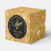 パーソナライズされたMusic Favorites Boxes、Blackと金ゴールド フェイバーボックス (裏面サイド)