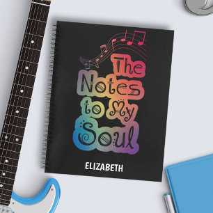 パーソナライズされたMy Soul Rainbow Notebookにノート ノートブック