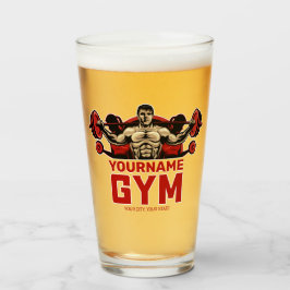 パーソナライズされたNAMEフィットネスホームジムウェイトリフティング タンブラーグラス