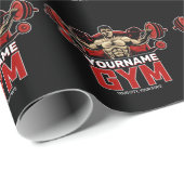 パーソナライズされたNAMEフィットネスホームジムウェイトリフティング ラッピングペーパー (ロールコーナー)