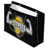 パーソナライズされたNAME筋肉フィットネストレーナージム ラージペーパーバッグ (正面アングル)