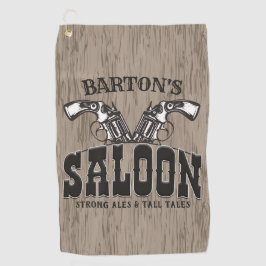 パーソナライズされたNAME ワールドウェスト ガン リボルバー サルーン ゴルフタオル