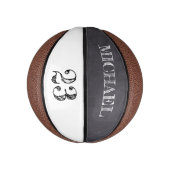 パーソナライズされたName Ball Player Numberエッチング ミニバスケットボール (縦)