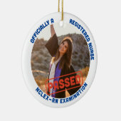 パーソナライズされたnclex-rn正式にナースを通過した セラミックオーナメント (右)