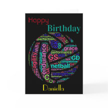 パーソナライズされたNetball Playerの感動的誕生日