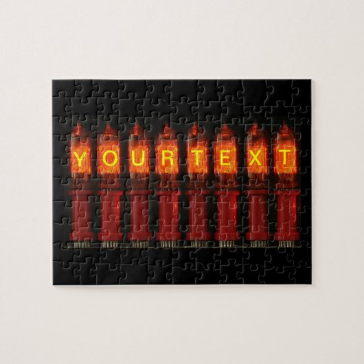 パーソナライズされたNixie Tubes ジグソーパズル (横)