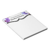 パーソナライズされたNotepad Lavender Hibiscus on White ノートパッド (アングル)