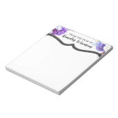 パーソナライズされたNotepad Lavender Hibiscus on White ノートパッド (回転)