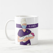 パーソナライズされたOB/GYNナース開業医 コーヒーマグカップ (左)