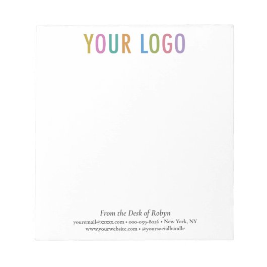 パーソナライズされたOfficeメモ帳カスタムロゴなし ノートパッド (正面)