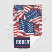 パーソナライズされたOld Glory - USA Flags ゴルフタオル (インサイチュ)