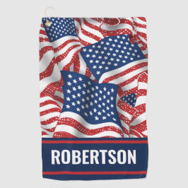 パーソナライズされたOld Glory - USA Flags ゴルフタオル