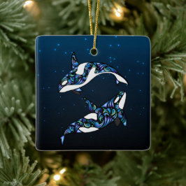 パーソナライズされたOrca Wheres第1回クリスマス セラミックオーナメント