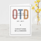 パーソナライズされたOTD職業病セラピー カード (黄色い花)