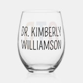 パーソナライズされたOTD職業病セラピー ステムなしワイングラス (裏面)