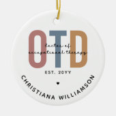 パーソナライズされたOTD職業病セラピー セラミックオーナメント (正面)
