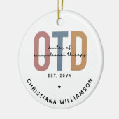 パーソナライズされたOTD職業病セラピー セラミックオーナメント (左)