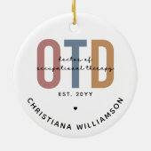 パーソナライズされたOTD職業病セラピー セラミックオーナメント (裏面)