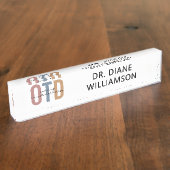 パーソナライズされたOTD職業病セラピー デスクネームプレート (側面)