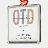 パーソナライズされたOTD職業病セラピー メタルオーナメント (左)