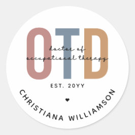 パーソナライズされたOTD職業病セラピー ラウンドシール
