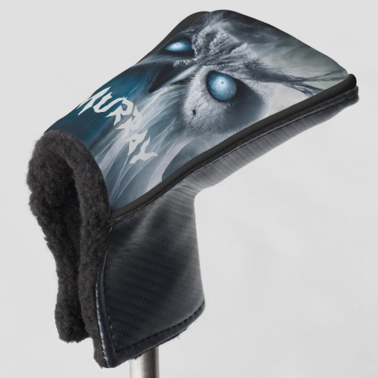 パーソナライズされたOwl-O-Weenゴルフパターカバー ゴルフヘッドカバー (3/4 正面)