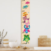 パーソナライズされたowls成長図 ポスター (キッチン)