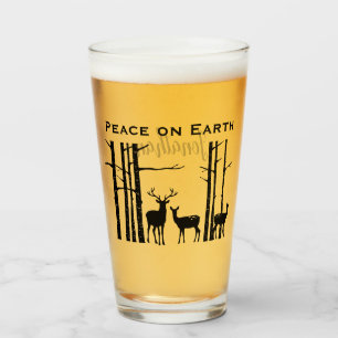 パーソナライズされたPeace on Earth、Woodland Deer タンブラーグラス