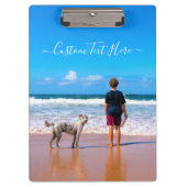 パーソナライズされたPet Photoクリップボードカスタム文字 クリップボード (正面)
