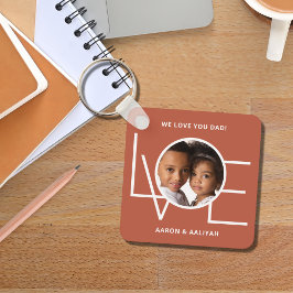 パーソナライズされたPhoto Love Youパパ キーホルダー