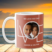 パーソナライズされたPhoto Love Youパパ コーヒーマグカップ