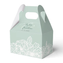パーソナライズされたPhoto Sage Green Flowers Chic 結婚's