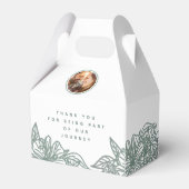 パーソナライズされたPhoto Sage Green Flowers Nice 結婚's フェイバーボックス (裏面サイド)