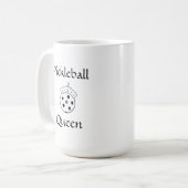 パーソナライズされたPickleball Queenマグ コーヒーマグカップ (正面左)
