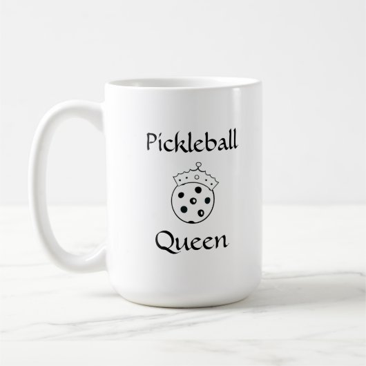 パーソナライズされたPickleball Queenマグ コーヒーマグカップ (左)