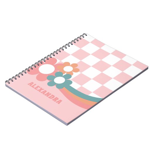 パーソナライズされたPInkガールスクールノート ノートブック (左側)