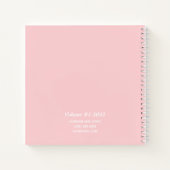 パーソナライズされたPink Your Name Sketchbook ノートブック (裏面)