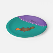 パーソナライズされたplatypegreenと命名 ペーパープレート (アングル)